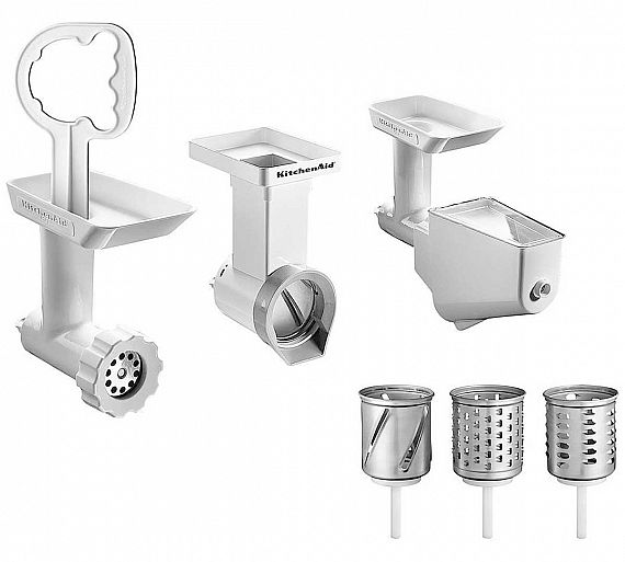 KitchenAid Juego de Accesorios Picado, Rallado, Corte y Colado 