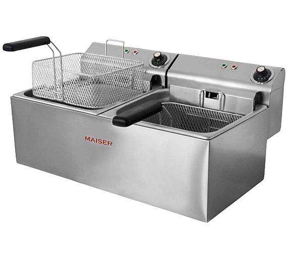 Maiser Freidora Eléctrica F12/10C45X2 Eléctrica - Fondo 32,5 cm - 2 Cuba 12 litros