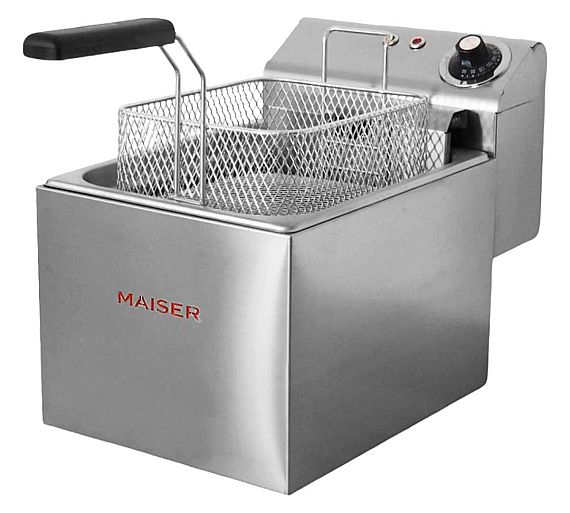 Maiser Freidora 8L Contactor Eléctrica - Fondo 32,5 cm - 1 Cuba 10 litros - Contactor