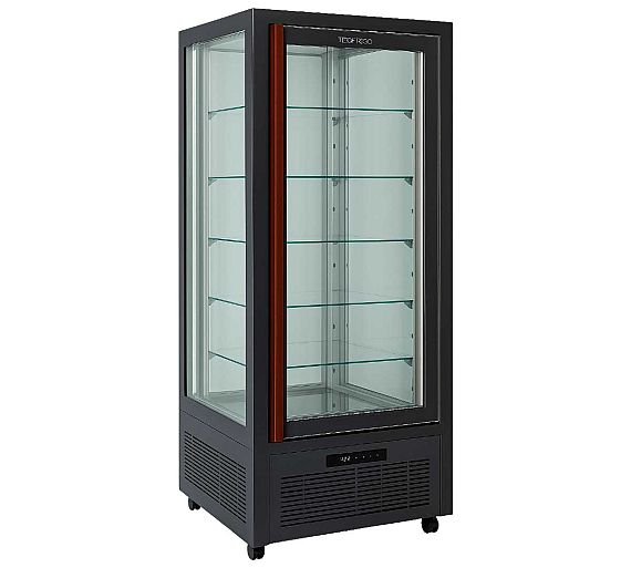 Masquefrio Vitrina 4 Caras Vertical Diva 360 Q S Bis Refrigerada - 5 Estantes