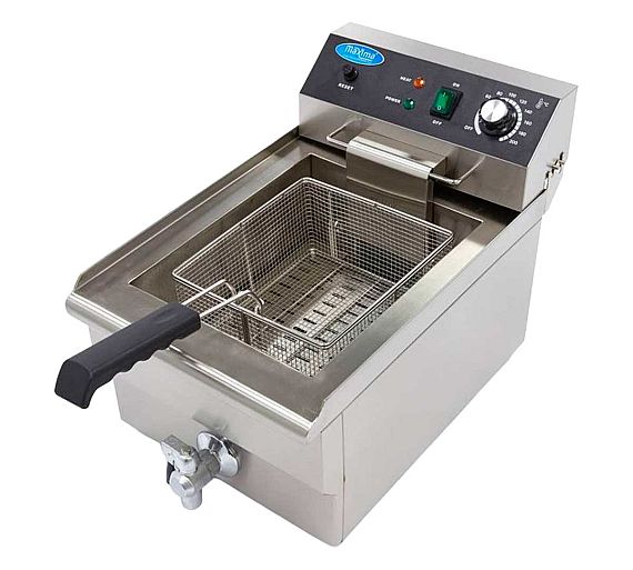 Maxima Freidora 1 x 16L con Grifo Eléctrica - Fondo 53 cm - 1 Cuba 16 litros