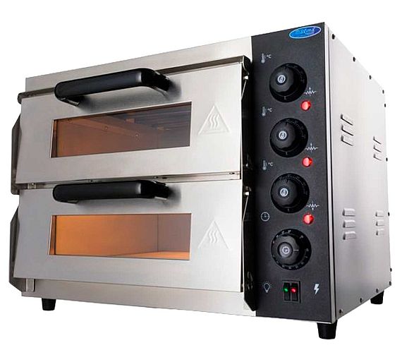 Maxima Horno Pizza 2x40 cm 8 Pizzas Ø 20 cm - Potencia 3 kW