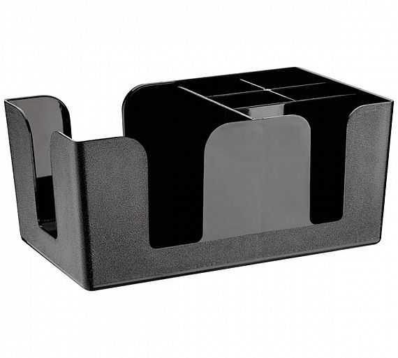 Olympia Centro de Barra Krystallon Negro Para Servilletas y Mezcladores - Plástico ABS