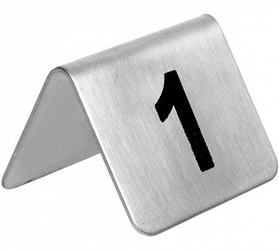 Olympia Juego Números de Mesa Acero Inox 10 Números