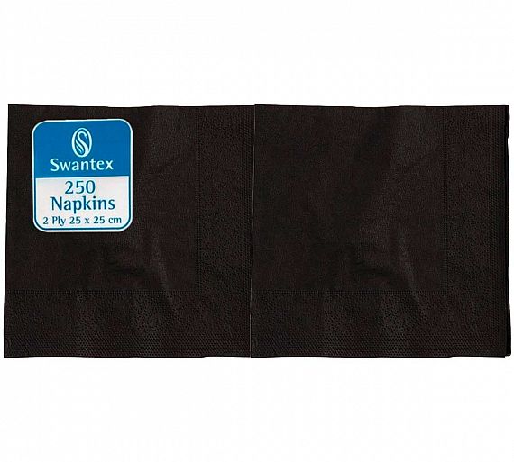 Olympia Servilletas Cocktail Negras Papel. Medidas 25 x 25 cm