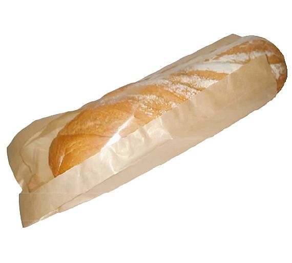Bolsa con Ventana Pan Baguette (1.000 uds) Papel Kraft - Longitud Útil 58 cm
