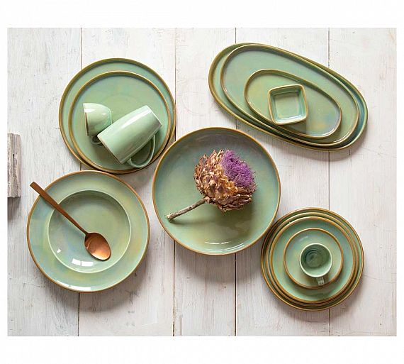 Pioli Vajilla Porcelana Oliva Esmalte Vitrificado