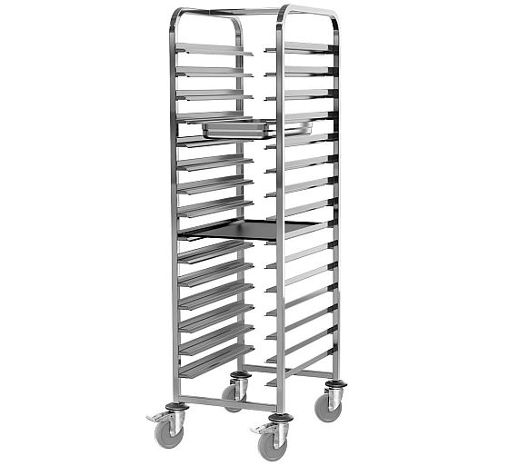 Pujadas Carro Portabandejas Guía Doble 15 Bandejas GN 1/1