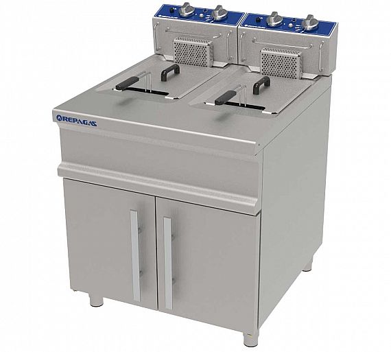 Repagas S900 Pro Line Freidora FE-92 Eléctrica - Fondo 90 cm - 2 Cubas 16+16 litros