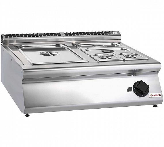 Savemah S900 Baño María a Gas SV 98 BMG-T Fondo 90 cm - Capacidad 2 GN 1/1+ 2 GN 1/3