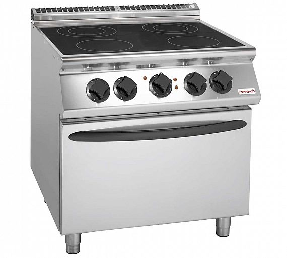 Savemah S900 Cocina Vitrocerámica 4 Placas Horno Eléctrica - Fondo 90 cm - 4 Zonas de Cocción