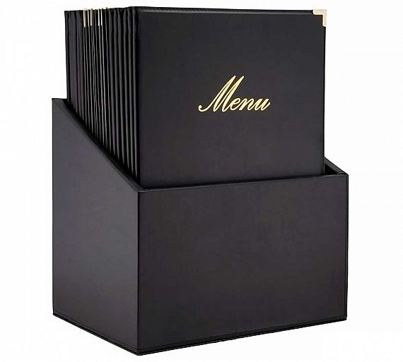 Securit Carpetas de Menú y Caja Classic Caja + 20 Carpetas