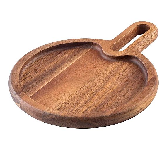 Tablecraft Bandeja de Servicio Redonda Diámetro 28 a 42,5 cm - Madera de Acacia