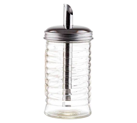 TableCraft Beehive Azucarero con Vertedor Vidrio y Tapa Inox