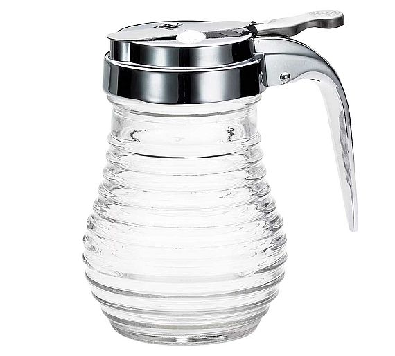 TableCraft Beehive Dispensador de Sirope Vidrio y Tapa ABS Cromado