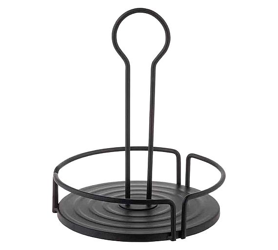 TableCraft Dispensador de Condimentos Redondo Metal Negro