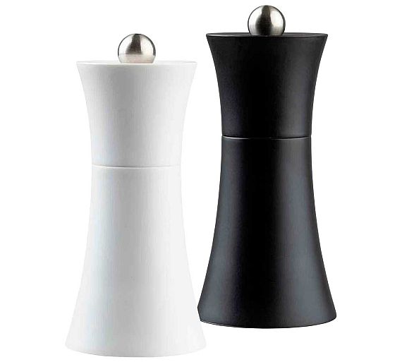 TableCraft Molinillo Sal y Pimienta Plástico Negro y Blanco
