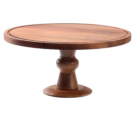 Tablecraft Soporte Redondo Tarta Madera de Acacia - Ø 33 cm