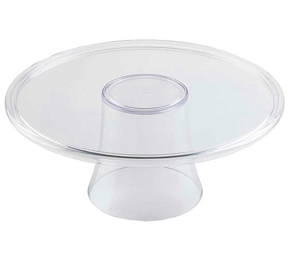 TableCraft Soporte Redondo para Tartas Diámetro 32,5 cm - Plástico SAN