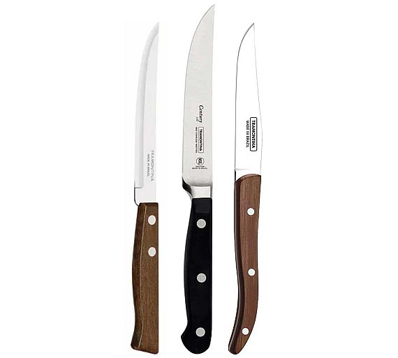Tramontina Cuchillo para Carne Filo Liso Mango Policarbonato/Fibra de vidrio