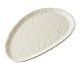 Foto Adrier Vajilla Melamina Terral Blanco Mármol Plato Oval 25 x 15 cm