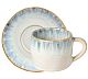 Costa Nova Brisa Ria Blue Taza y Platillo Cerámica Gres - Capacidad 70 a 440 ml