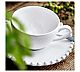 Costa Nova Pearl Blanco Taza y Platillo Cerámica Gres - Capacidad 90 a 370 ml
