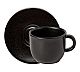 Costa Nova Roda Negro Taza y Platillo Cerámica Gres - Capacidad 78 a 330 ml