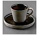 Costa Nova Lagoa Ecogres Negro Taza y Platillo Cerámica Gres - Capacidad 90 a 311 ml