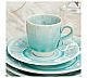 Costa Nova Madeira Azul Taza y Platillo Cerámica Gres - Capacidad 76 a 440 ml