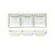 Foto Costa Nova Vajilla Gres Roda Blanco Bandeja Rectangular 3 Secciones - 17,5 x 6,7 cm