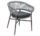 Foto Feyma Sillón California - Acero Texturado y Cuerda Gris Marengo