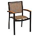 Foto Feyma Sillón Glad - Grafito, Textilene Cobre y Reposabrazos Madera