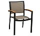 Foto Feyma Sillón Glad - Grafito, Textilene Plata y Reposabrazos Madera