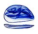 Foto Llorca Vajilla Vidrio Alabastro Azul Plato Oval - 22x3 cm