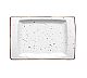 Foto Porvasal Vajilla Dots Blanco Fuente Rectangular 18 x 12 cm