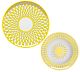 Foto Porvasal Vajilla Porcelana Folia Amarillo Juego de Muestra