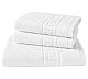 Sabanalia Set Toallas Apartamento Turístico Greca 450 Básico Toallas Tocador, Lavabo, Ducha y Alfombrín