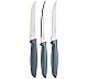 Tramontina Cuchillo Serie Plenus Gris Mango Polipropileno - Serie de 3 Piezas 
