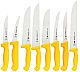 Tramontina Cuchillo Serie Professional Amarillo Mango Polipropileno - Serie de 8 Piezas 