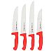 Tramontina Cuchillo Serie Professional Rojo Mango Polipropileno - Serie de 4 Piezas 