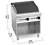 Bertos Máxima 900 Parrilla Piedra Volcánica SG9PL A Gas - Fondo 90 cm - 1 o 2 Quemadores - vista 3