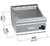 Bertos Plus 600 Barbacoa Piedra Volcánica G6PL60B A Gas - Fondo 60 cm - 1 Quemador - vista 7