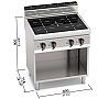 Bertos Macros 700 Cocina Inducción E7P4MIND Fondo 71,4 cm - Potencia 14 kW - vista 3