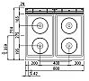 Bertos Macros 700 Cocina con Horno E7P 4FE Eléctrica - Fondo 71,4 cm - 4 Placas - vista 5