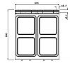 Bertos Máxima 900 Cocina E9PQ4M Eléctrica - Fondo 90 cm - 4 Placas - vista 4