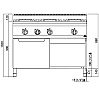 Bertos Plus 600 Cocina G6F3H + Horno Gas - Fondo 60 cm - 3 Fogones - vista 4