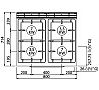 Bertos Macros 700 Cocina G7F4 + Horno Gas - Fondo 71,4 cm - 4 Fogones - vista 4