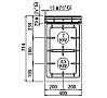 Bertos Macros 700 Cocina Sobremesa G7F2B Gas - Fondo 71,4 cm - 2 Fogones - vista 4