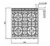 Bertos Máxima 900 Cocina + Mueble G9F4M Gas - Fondo 90 cm - 4 Fogones - vista 5